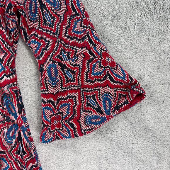 Maeve By Anthropologie Abito Barrie Sweater Dress Womens XS Petite Red Knit Wool - Picture 6 of 11